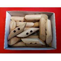 Guzik drewniany ścięty